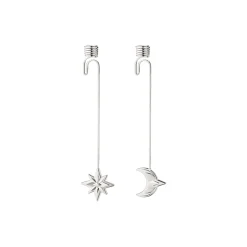 Clearance Georg Jensen 2024 Lyseholdere stjerne & måne, sølv s&oslash;lv