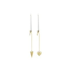 Georg Jensen 2025 Lysholder Sæt Hjerte & Kræmmerhus,> Pynt