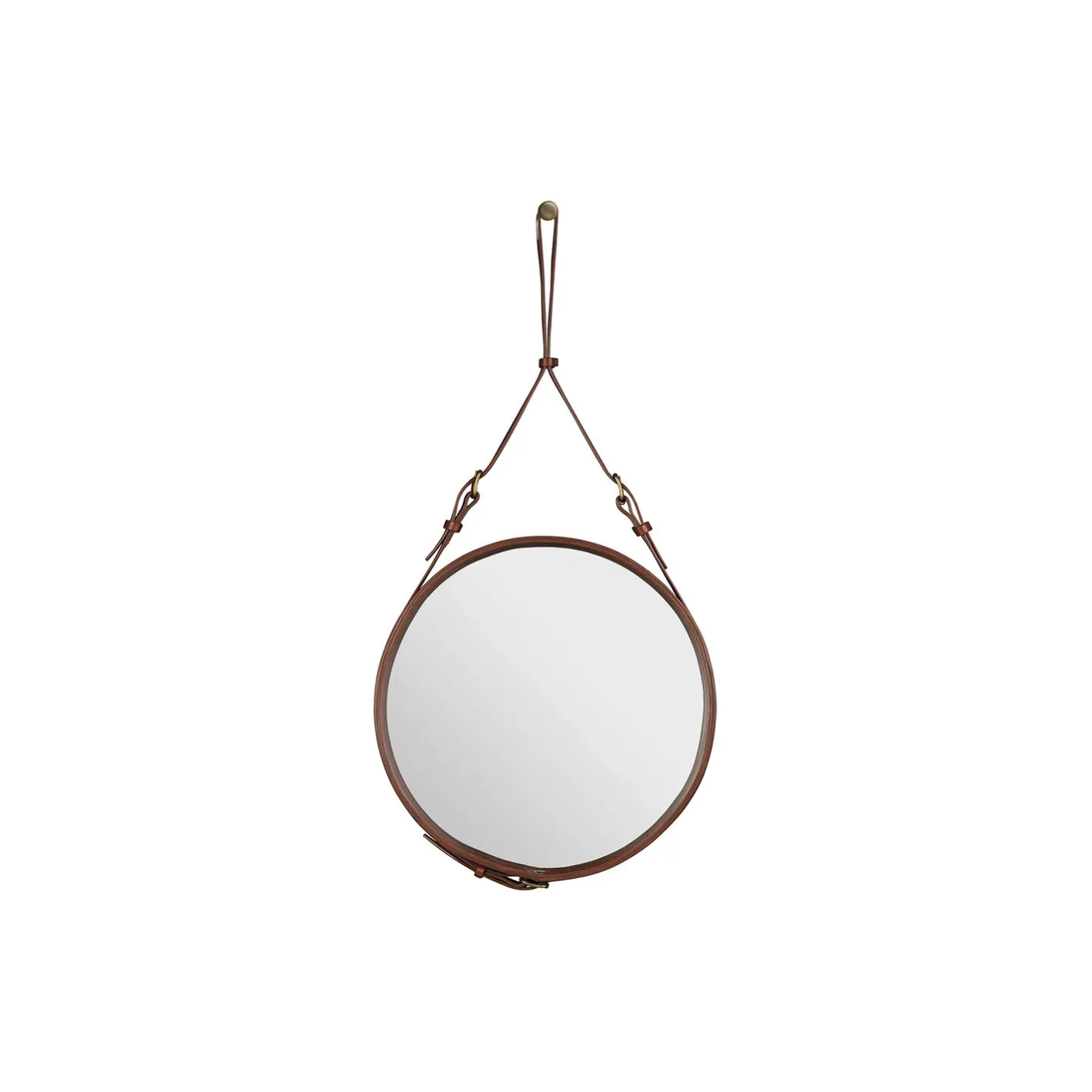 Best GUBI Adnet Circular Wall Mirror, tan