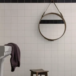 Best GUBI Adnet Circular Wall Mirror, tan