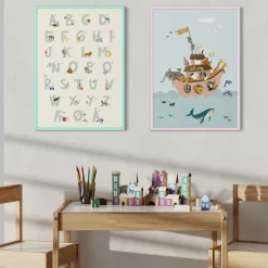 ViSSEVASSE Alfabet Blå dansk plakat><noscript><img width=