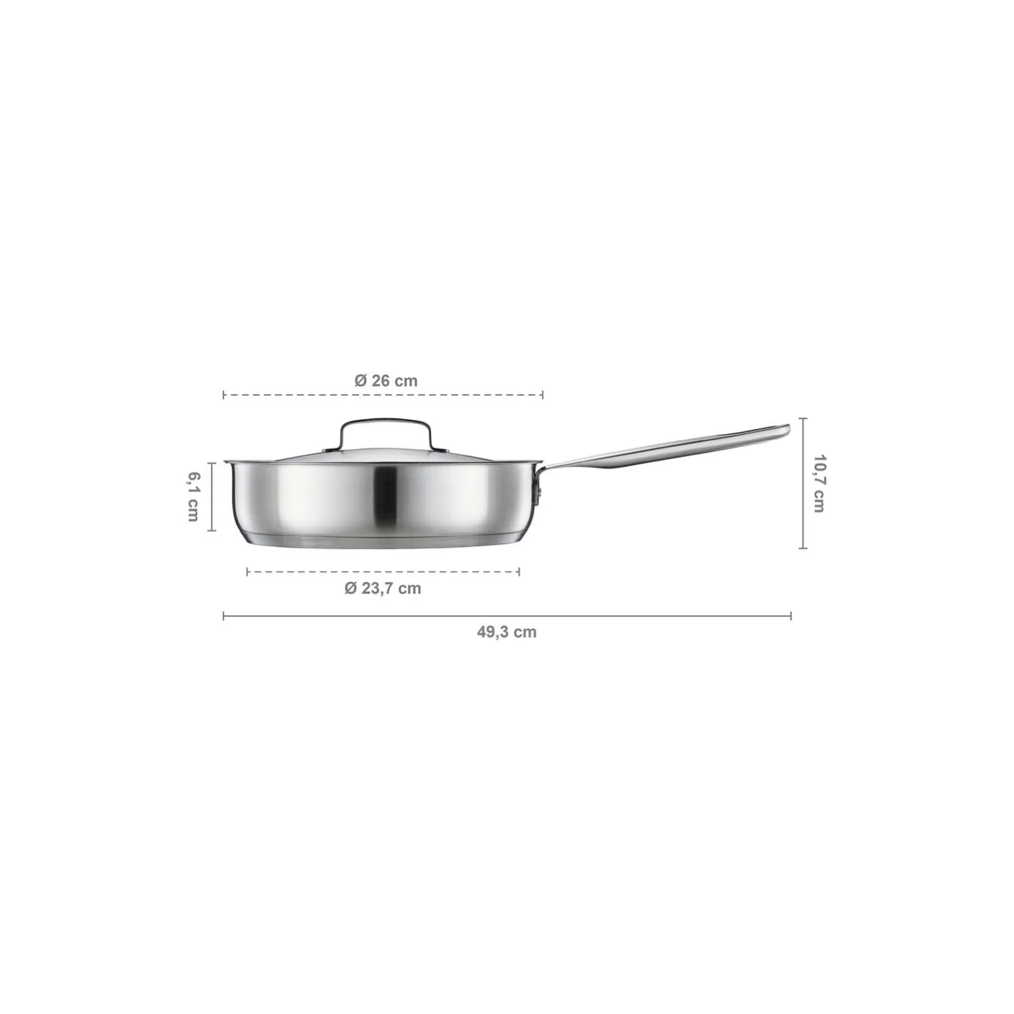 Sale Fiskars All Steel sauterpande med låg Ø 26 cm