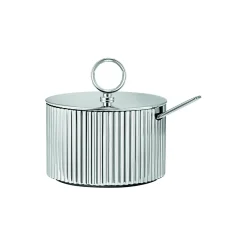Georg Jensen Bernadotte sukkerskål med ske> Kaffe- & Teudstyr