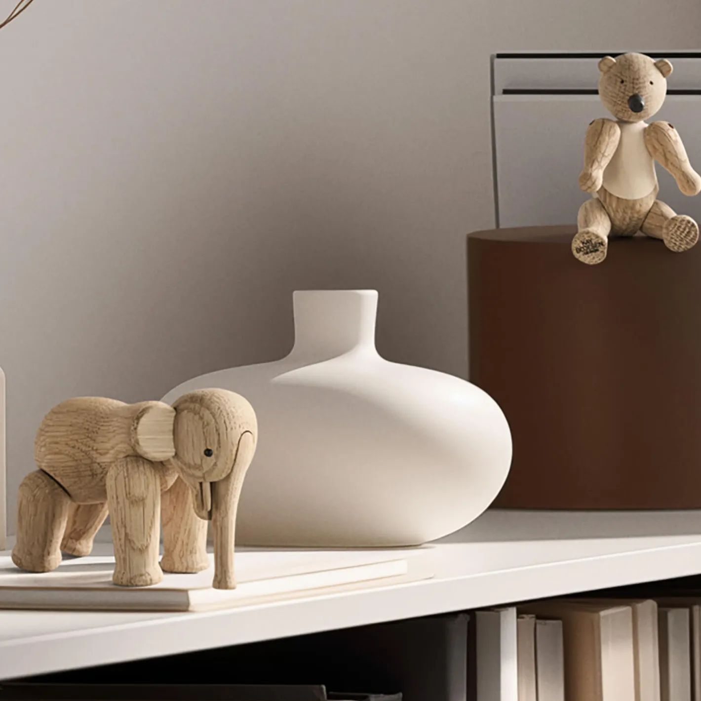 Kay Bojesen Denmark Bjørn liliput eg/ahorn> Figurer & Glaskunst