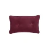 Lexington Buttoned Pillow, burgundy> Pyntepuder & Hynder