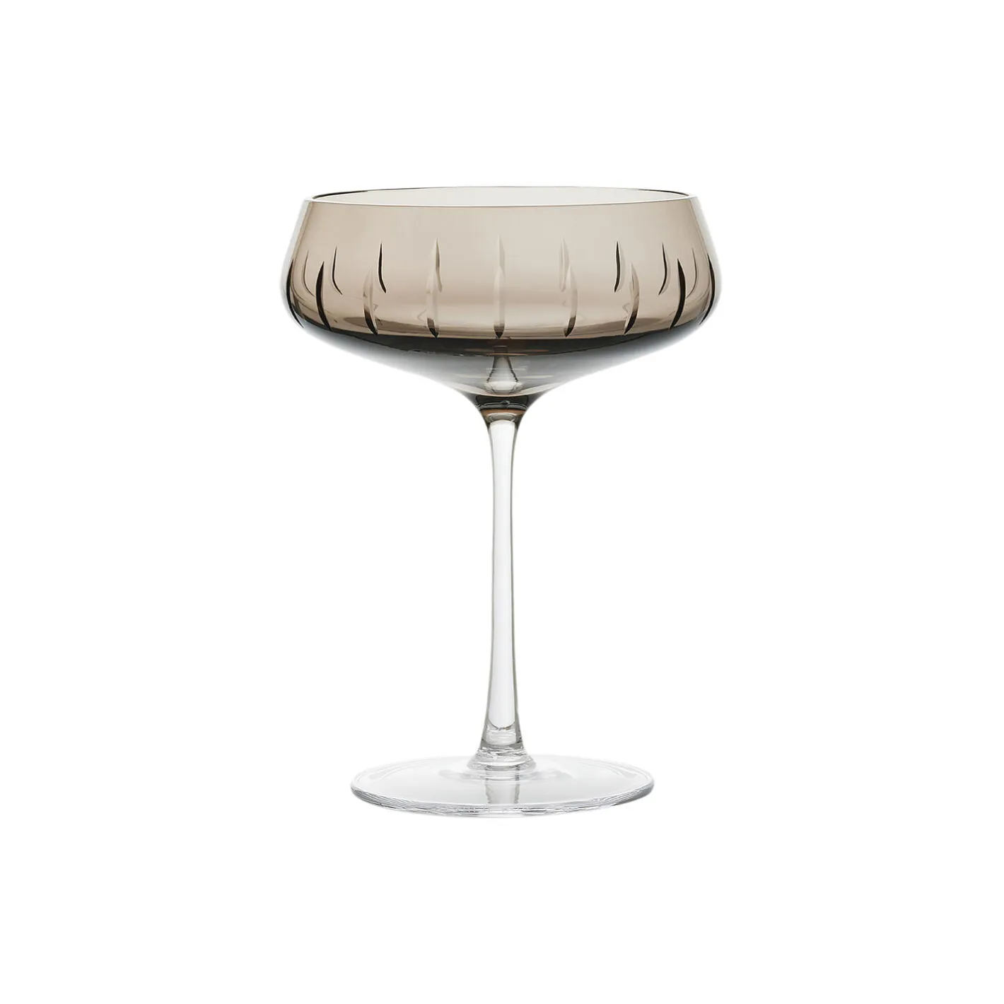 Louise Roe Champagne Coupe Single Cut, smoke> Glas
