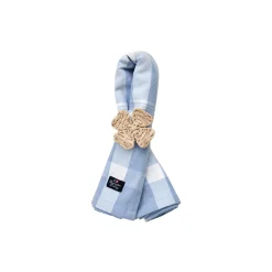 New Lexington Checked Recycled Cotton Oxford Napkin, blue/white