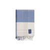 Lexington Checked Recycled Wool Throw, misty blue/beige/white> Plaider