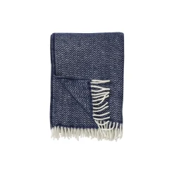 Clearance Klippan Yllefabrik Chevron plaid, dark denim