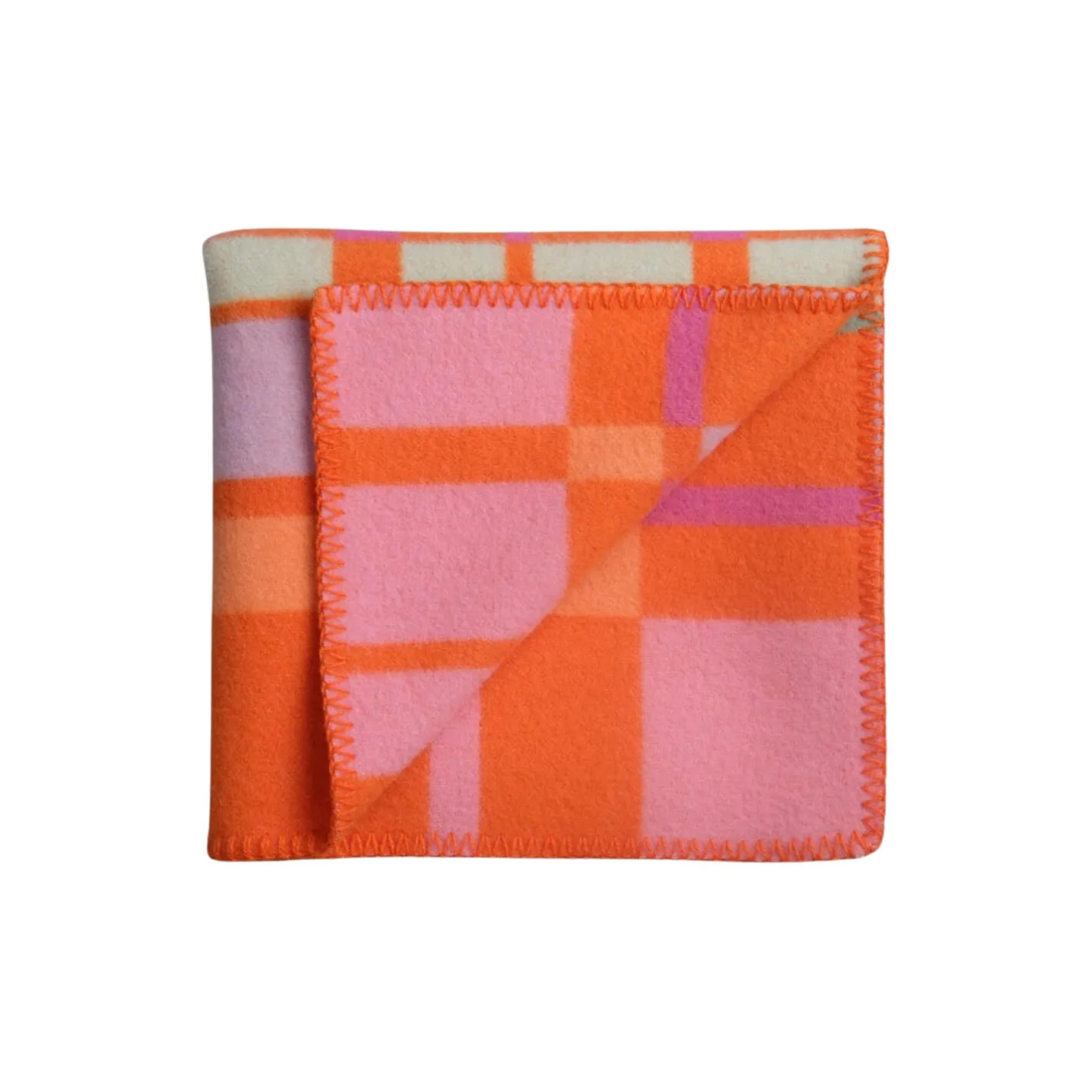New Røros Tweed CITY Half Size Throw, orange