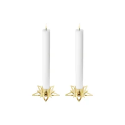 Georg Jensen Classic Christmas stjernelyseholder til kertelys 2 stk> Pynt