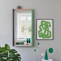 Sale Vitra Colour Frame Mirror Medium, green/pink