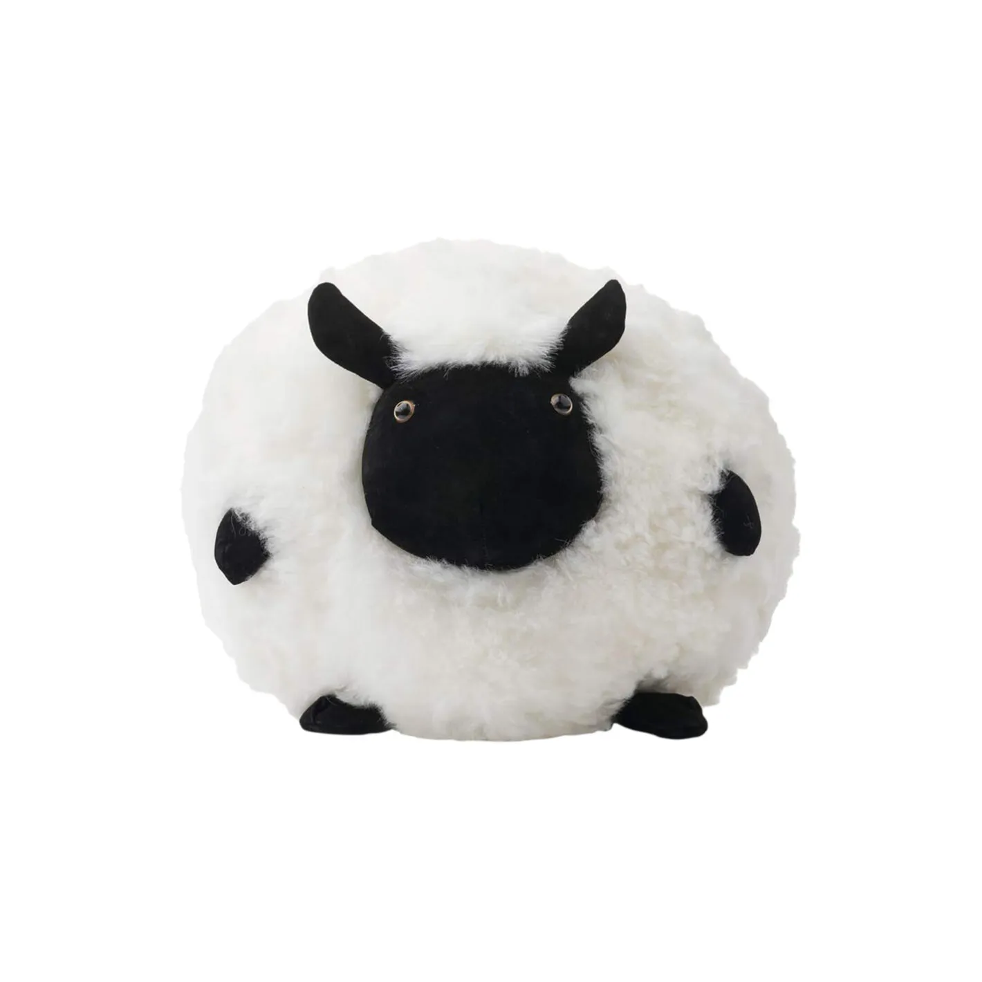 Sale NATURES Collection Cute Sheep rund pude Ø 26 cm, white/black