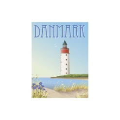 ViSSEVASSE DANMARK Hvidt Fyr plakat