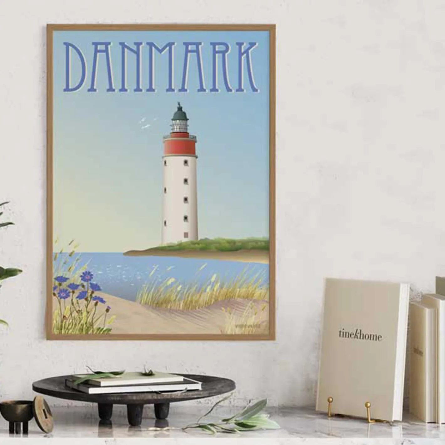 ViSSEVASSE DANMARK Hvidt Fyr plakat