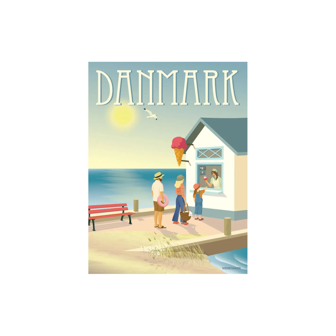 Sale ViSSEVASSE Danmark Ishuset plakat