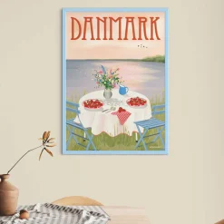 ViSSEVASSE DANMARK Jordbær plakat> Plakater & Rammer