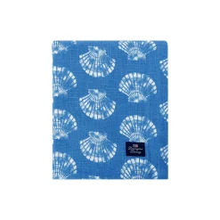 Lexington Dug i økologisk bomuld med print af skaller, blue/white> Bordtekstiler