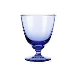 Best Holmegaard Flow glas på fod, mørk blå m&oslash;rk blå