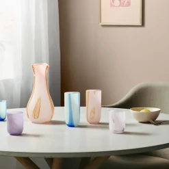 Kodanska Flow Longdrink, light blue w stripes> Glas