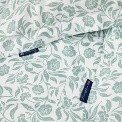 Lexington Flowers Cotton Sateen Bed Set, white/eucalyptus><noscript><img width=