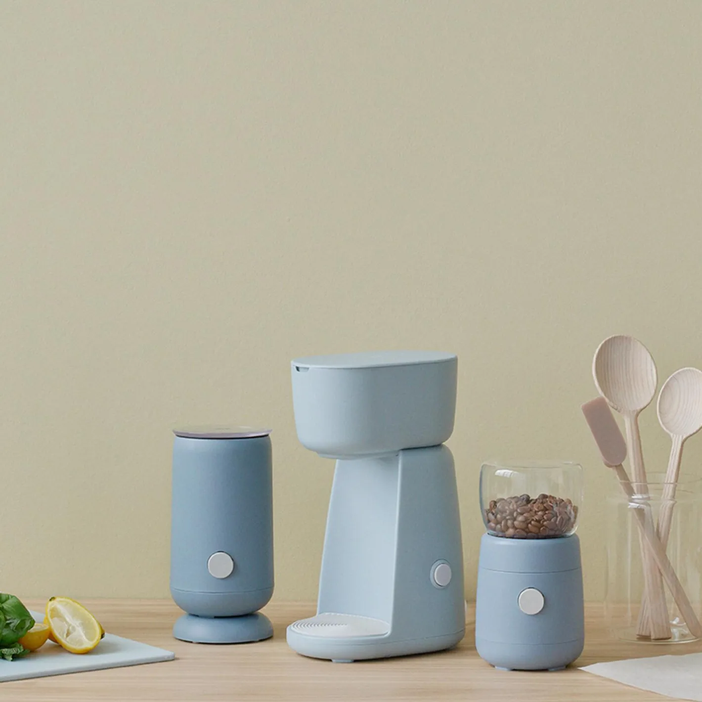 Outlet RIG-TIG FOODIE single cup kaffemaskine, light blue