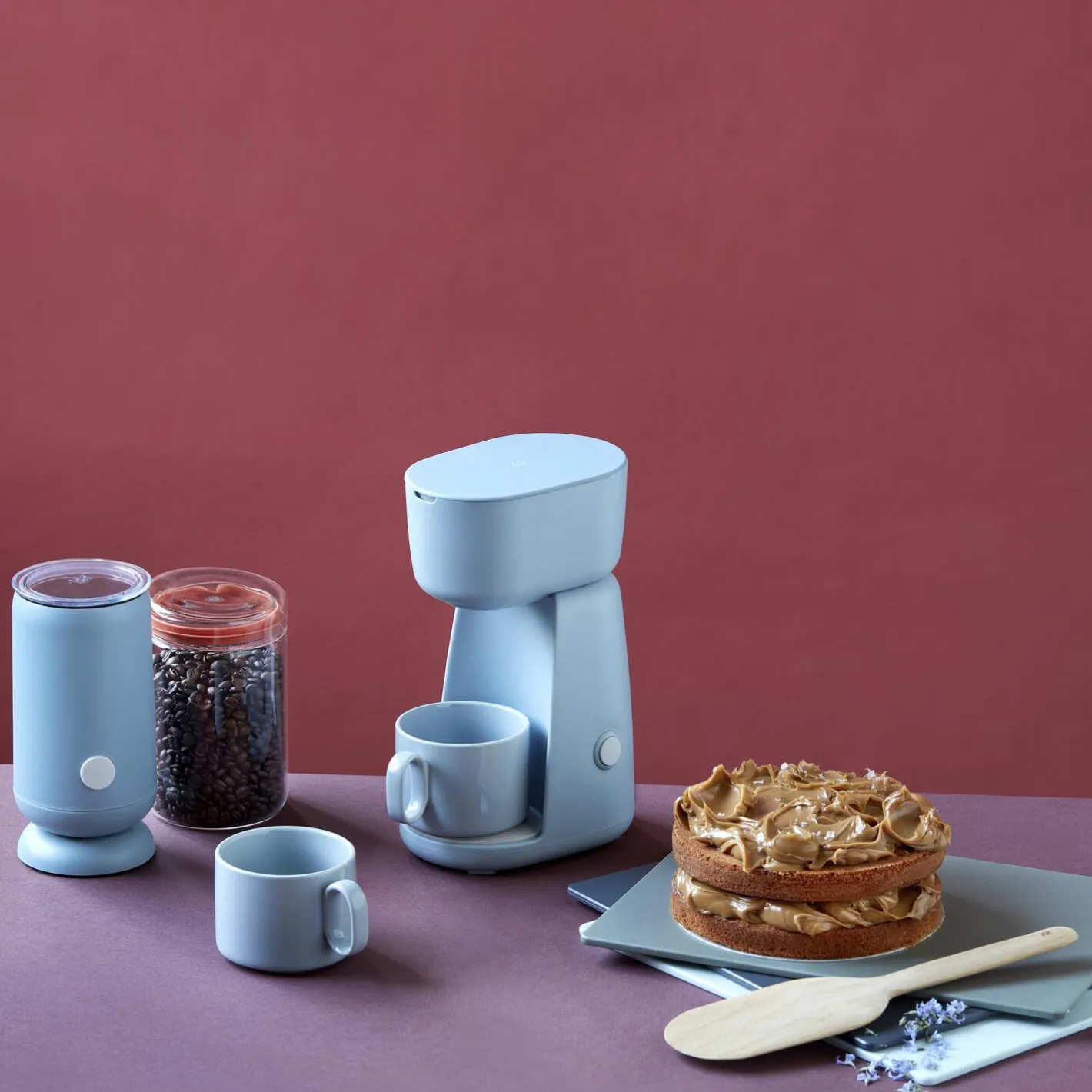 Outlet RIG-TIG FOODIE single cup kaffemaskine, light blue