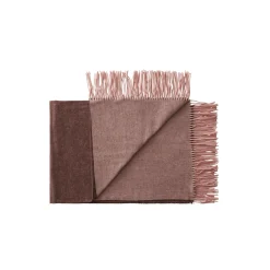 Silkeborg Uldspinderi Franja plaid, 01232 pink-brown