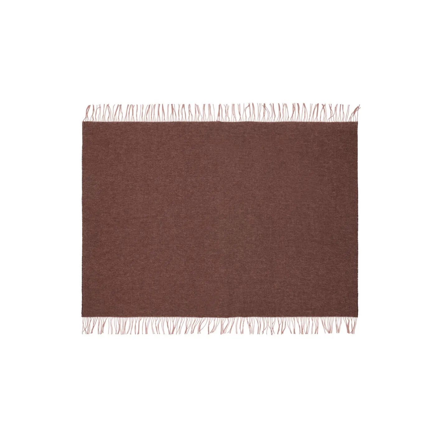 Silkeborg Uldspinderi Franja plaid, 01232 pink-brown