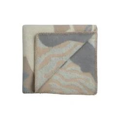 Sale Røros Tweed FUGL OG FISK Half Size Throw, grey/beige