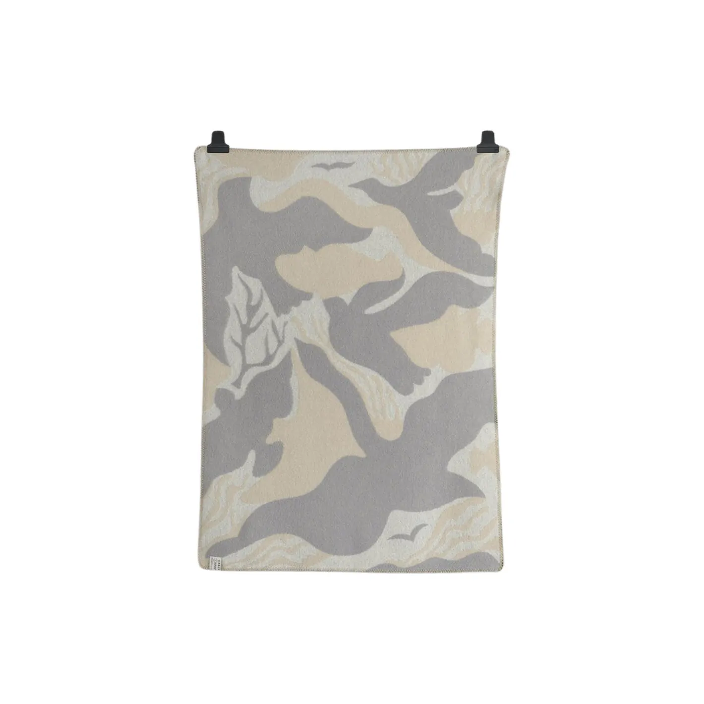 Sale Røros Tweed FUGL OG FISK Half Size Throw, grey/beige