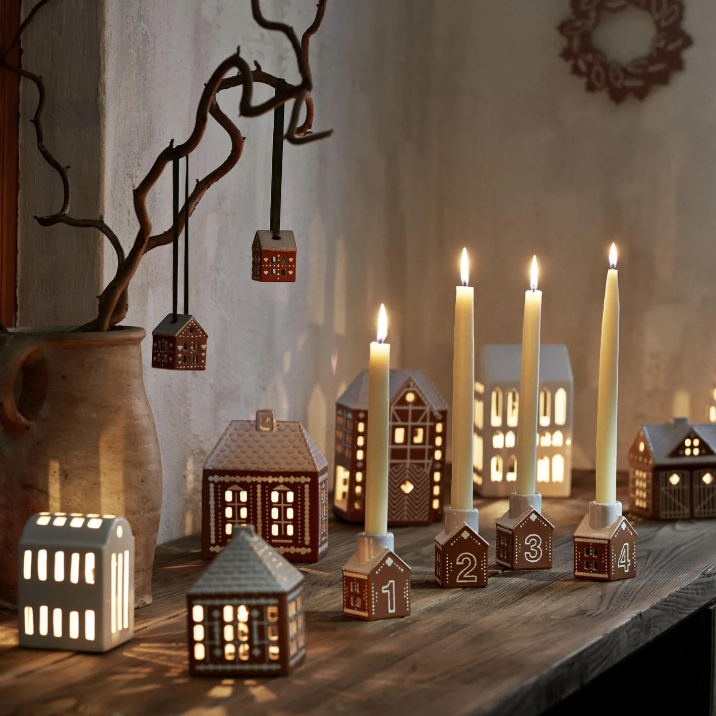 Kähler Gingerbread Juleophæng 2 stk.> Pynt