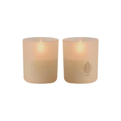 Clearance Uyuni Lighting Glass Candle 2-pack, beige