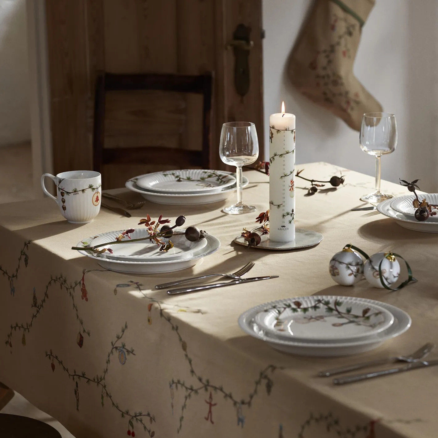 Kähler Hammershøi Christmas Kalenderlys 2025> Lys & Duftlys