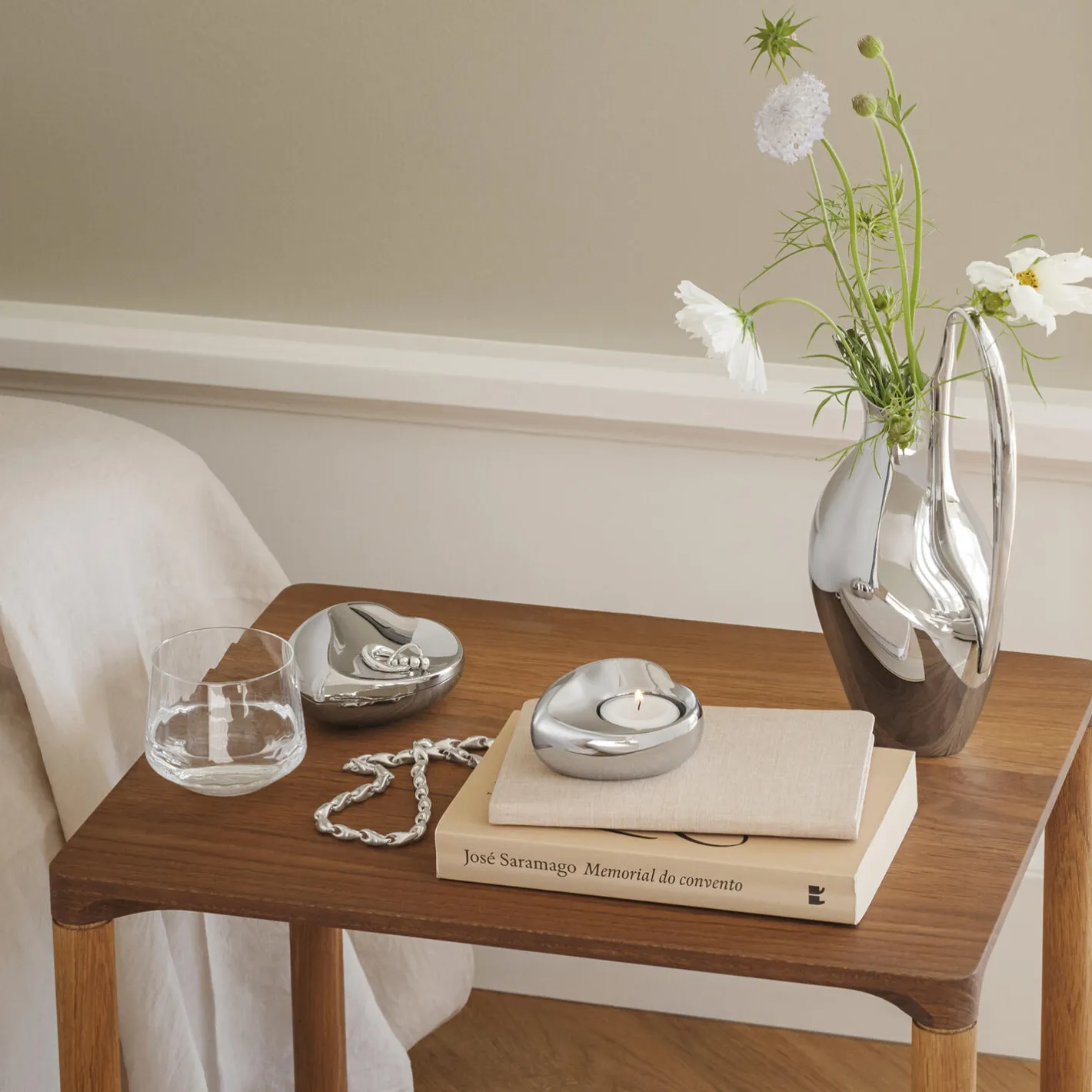 Hot Georg Jensen Heart fyrfadsstage