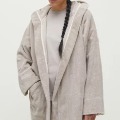 Aiayu Hooded Bathrobe Terry, dried linen>Dame Nattøj & Loungewear|Badekåber