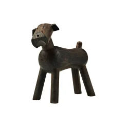 Kay Bojesen Denmark Hund Tim, røget eg> Figurer & Glaskunst