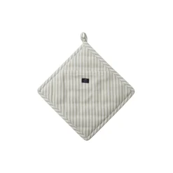 Sale Lexington Icons Herringbone Striped Potholder, sage green/white
