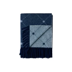 Sale Lexington Icons Signature Star Recycled Wool Throw, navy/white
