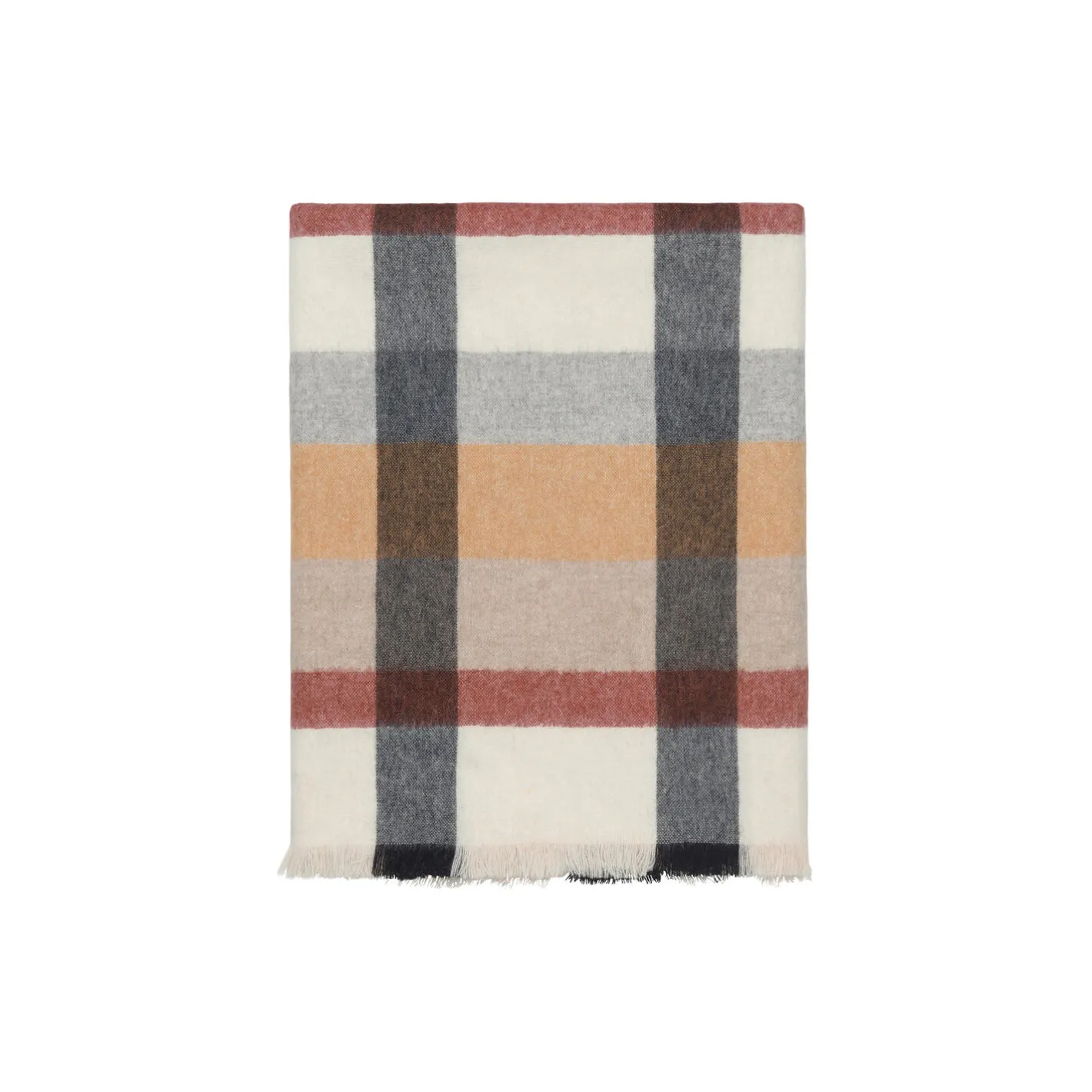 Hot ELVANG Intersection plaid, rusty red/white/grey