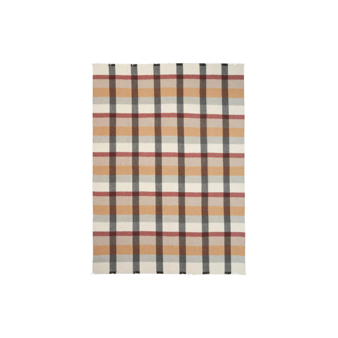 Hot ELVANG Intersection plaid, rusty red/white/grey