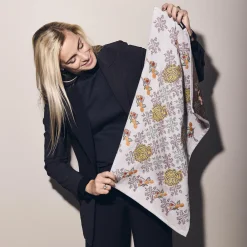 Outlet Humdakin Jacquard & Broderet økologisk viskestykke