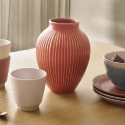 Clearance Knabstrup Keramik Knabstrup vase ripple, coral