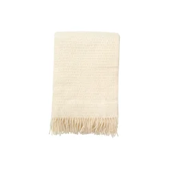 Hot Klippan Yllefabrik Knut uld plaid, natural