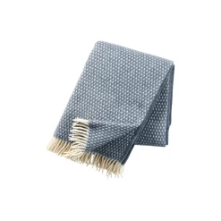 Outlet Klippan Yllefabrik Knut Uld plaid, smokey blue