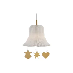 Clearance LE KLINT 193 Golden Bell pendel, hvid