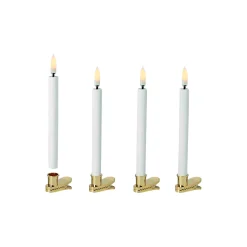 Uyuni Lighting LED Christmas Tree Taper Candles with Clips 4 pcs> Lys & Duftlys
