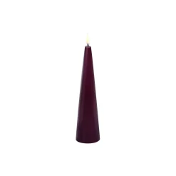 Clearance Uyuni Lighting LED cone candle, wine red