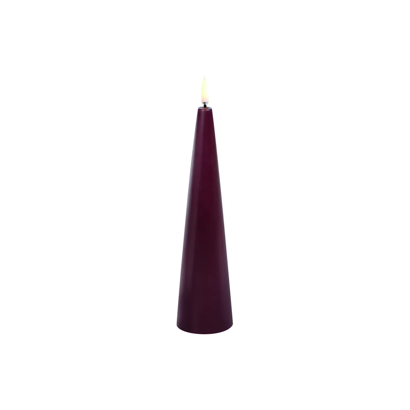 Clearance Uyuni Lighting LED cone candle, wine red