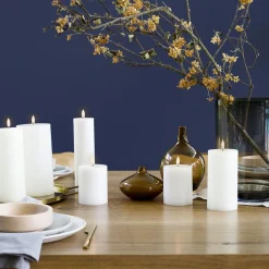 Clearance Uyuni Lighting LED Pillar Candle 10 cm, nordic white
